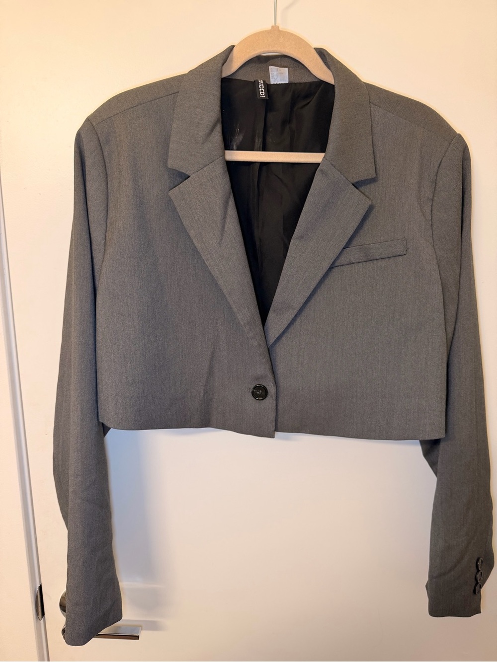 H&M Cropped Gray Blazer Jacket